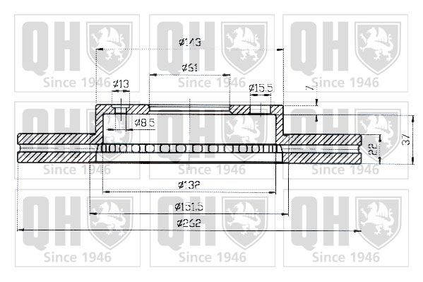 QUINTON HAZELL Тормозной диск BDC4404